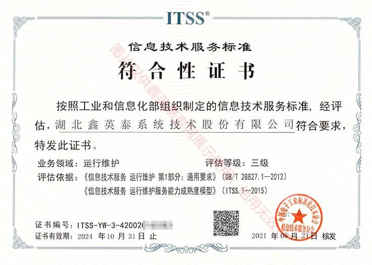 ITSS证书--正本